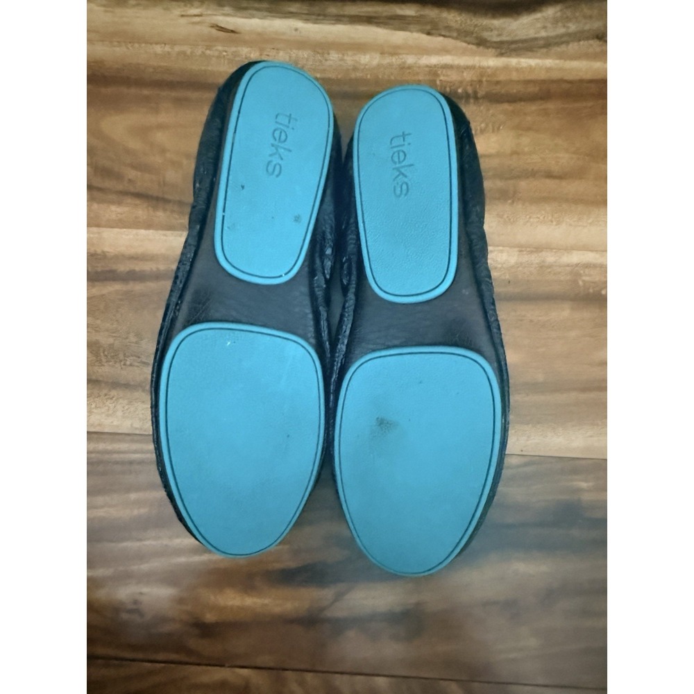 Tieks Gavrieli Size 11 Obsidian Black Croc Patent Leather Ballet Flats Fast Ship - Picture 8 of 13